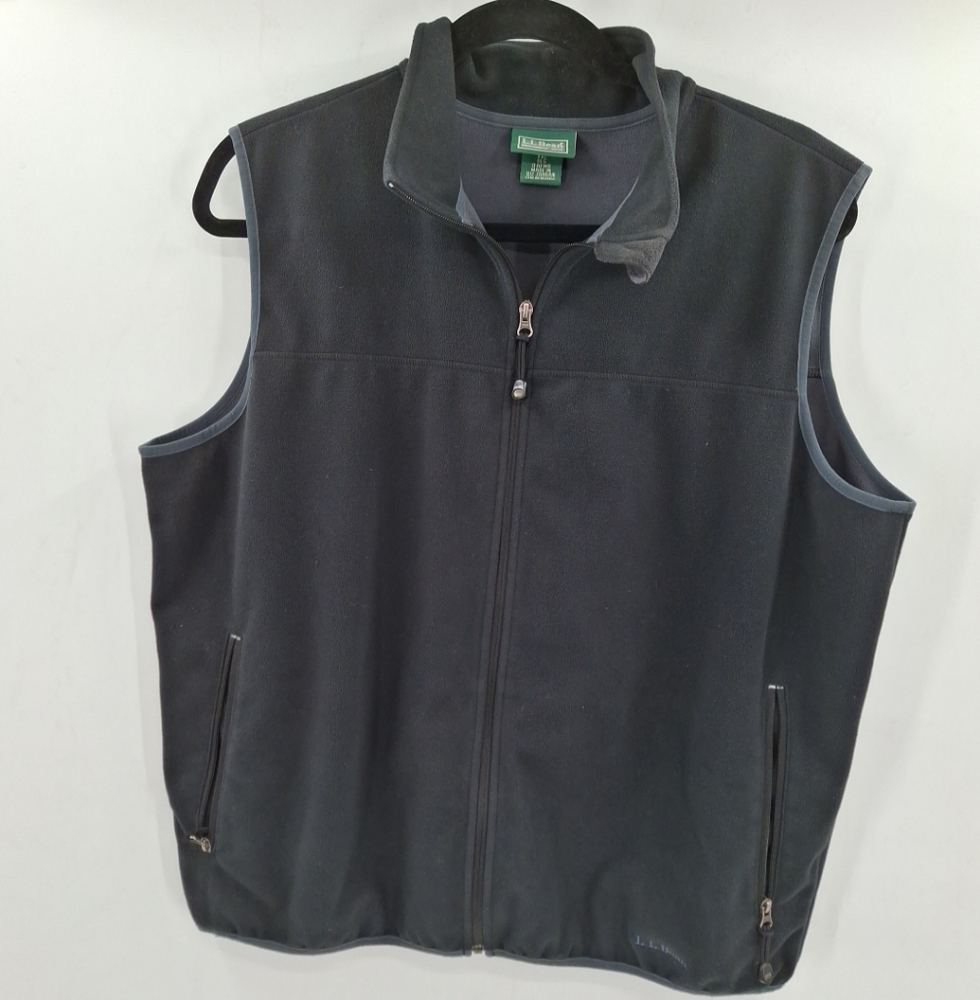 L.L. Bean‎ Freeport Maine Polartec Fleece Full Zip Vest Men’s XXL Black